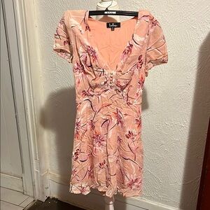 Lulu's Pink Floral Dress